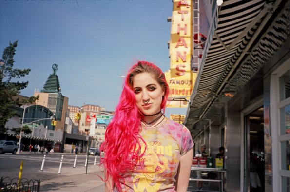vagabondesss biker chick pink hair
