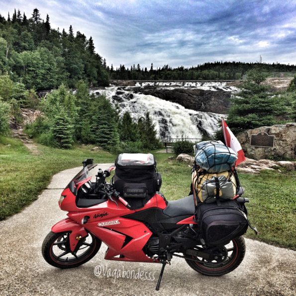 Free campsite by High Falls in Wawa, ON.