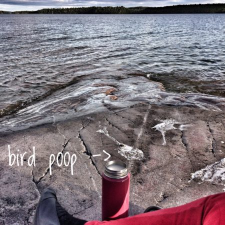 Tea and solitude on the rocks