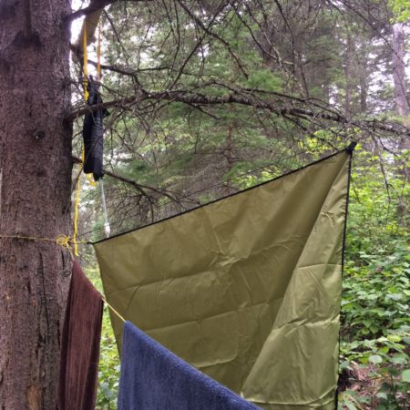 tarp camping shower